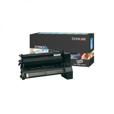 Originální toner Lexmark C7700CS, azurový, 6000 stran