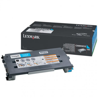 Originální toner Lexmark C500H2CG, azurový, 3000 stran