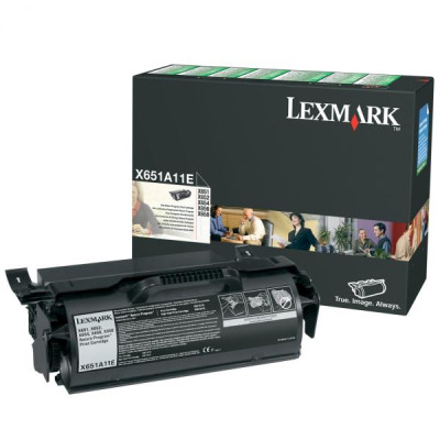 Originální toner Lexmark X651A11E, černý, 7000 stran