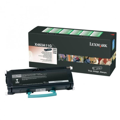 Originální toner Lexmark X463A11G, černý, 3500 stran