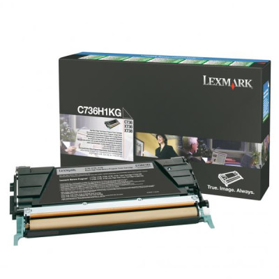 Originální toner Lexmark C736H1KG, černý, 12000 stran