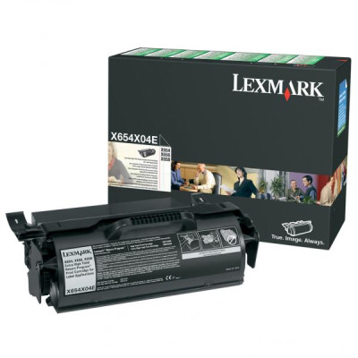 Originální toner Lexmark X654X04E, černý, 36000 stran