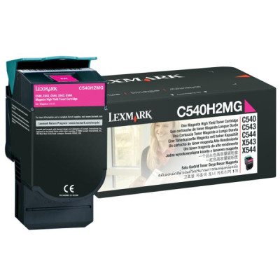 Originální toner Lexmark C540H2MG, purpurový, 2000 stran