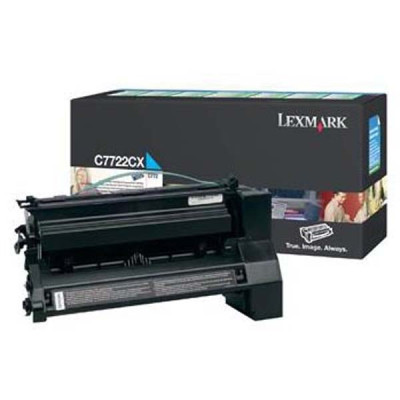 Originální toner Lexmark C7722CX, azurový, 15000 stran