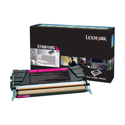 Originální toner Lexmark X748H1MG, purpurový, 10000 stran