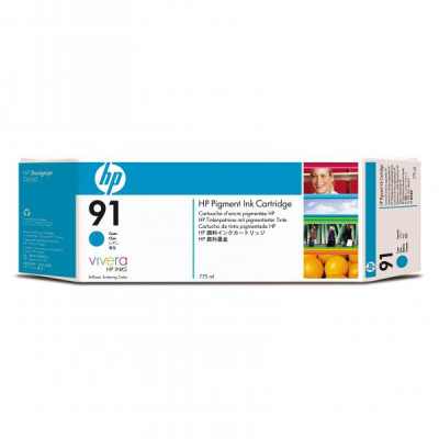 Originální inkoust HP C9467A (91), azurový, 775 ml