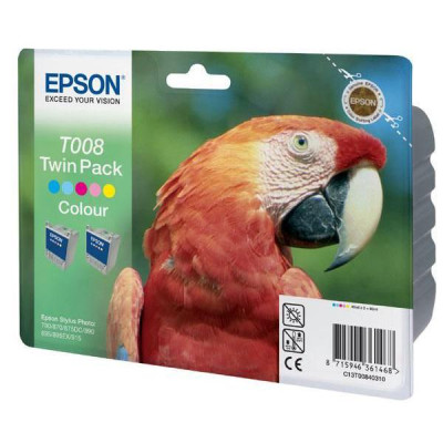 Originální inkoust Epson T008403 (C13T008403), barevný, 440 stran (2 × 92 ml), 2-pack