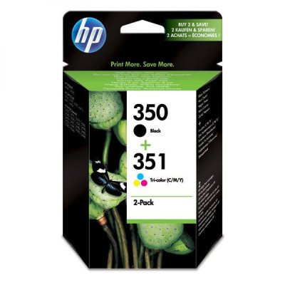 Originální inkoust HP SD412EE (350/351), černý/barevný, 200 + 170 stran, 2-pack