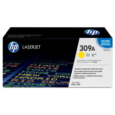 Originální toner HP Q2672A (309A), žlutý, 4000 stran