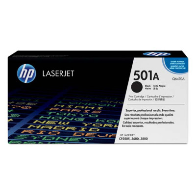 Originální toner HP Q6470A (501A), černý, 6000 stran