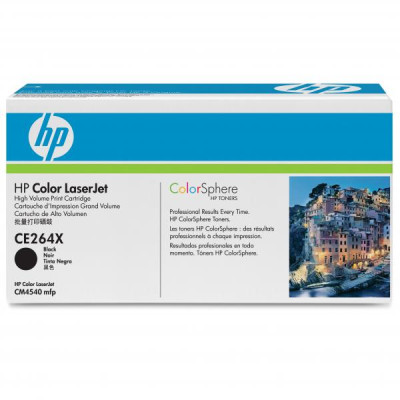 Originální toner HP CE264X (646X), černý, 17000 stran