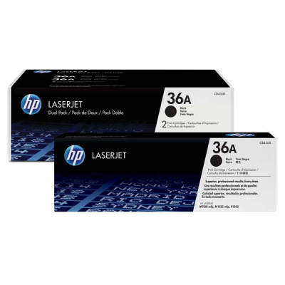 Originální toner HP CB436AD (36A), černý, 2 × 2000 stran, 2-pack