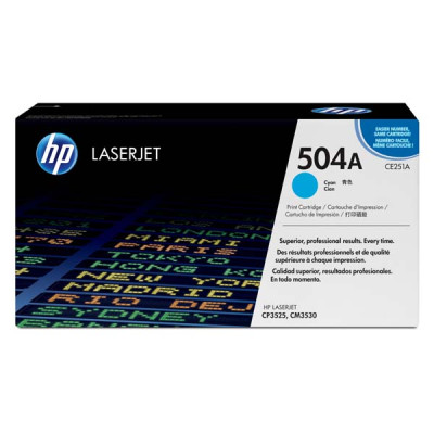 Originální toner HP CE251A (504A), azurový, 7000 stran