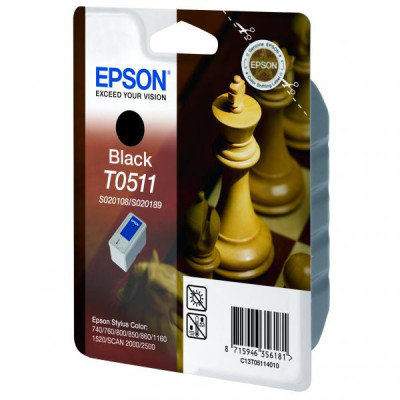 Originální inkoust Epson T051140 (C13T051140), černý, 900 stran (24 ml)