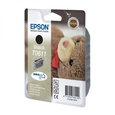 Originální inkoust Epson T0611 (C13T06114010), černý, 250 stran (8 ml)