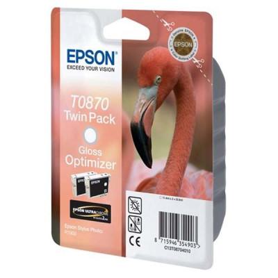 Originální inkoust Epson T0870 (C13T08704010), gloss optimizer, 2 × 11,4 m, 2-pack