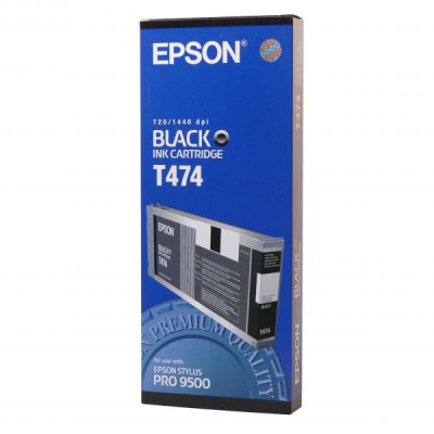 Originální inkoust Epson T474 (C13T474011), černý, 220 ml