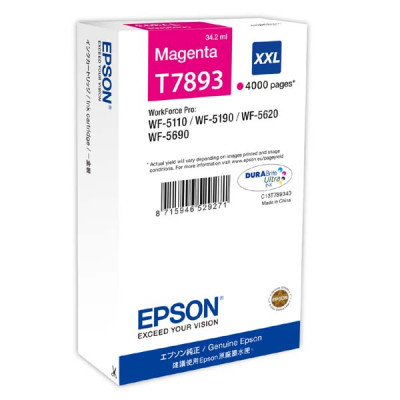 Originální inkoust Epson T7893XXL (C13T789340), purpurový, 4000 stran (34 ml)