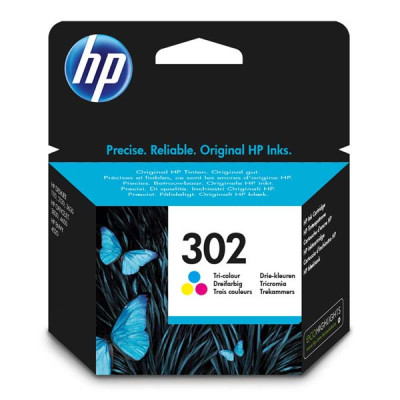 Originální inkoust HP F6U65AE (302), barevný, 165 stran (4 ml)