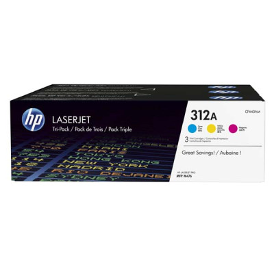 Originální toner HP CF440AM (312A), CMY, 3 × 2700 stran, 3-pack