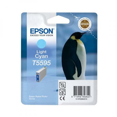 Originální inkoust Epson T5595 (C13T55954010), světle azurový, 13 ml