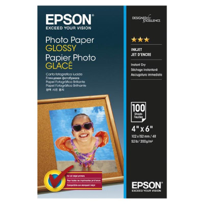 Epson Photo Paper, foto papír, lesklý, bílý, 10x15cm, 4x6