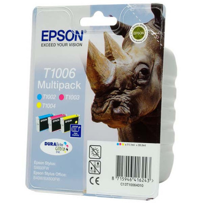 Originální inkoust Epson T1006 (C13T10064010), CMY, 3 × 11,1 m, 3-pack