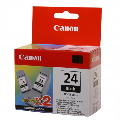 Originální inkoust Canon BCI-24Bk (6881A009), černý, 2 × 9 ml, 2-pack