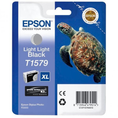 Originální inkoust Epson T1579 (C13T15794010), světle světle černý, 25,9 ml