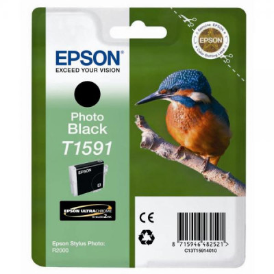 Originální inkoust Epson T1591 (C13T15914010), photo černý, 17 ml