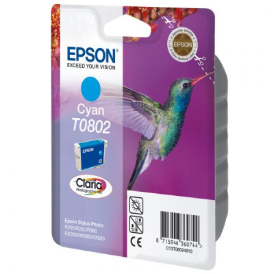 Originální inkoust Epson T0802 (C13T08024011), azurový, 7,4 ml