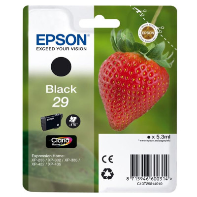 Originální inkoust Epson T2981 (C13T29814012, 29), černý, 5,3 ml