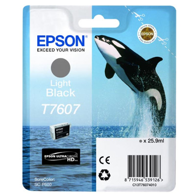 Originální inkoust Epson T7607 (C13T76074010), světle černý, 25,9 ml