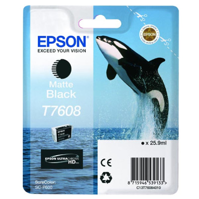 Originální inkoust Epson T7608 (C13T76084N10), matně černý, 25,9 ml