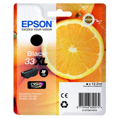 Originální inkoust Epson T3351 (C13T33514010, T33XL), černý, 12,2 ml