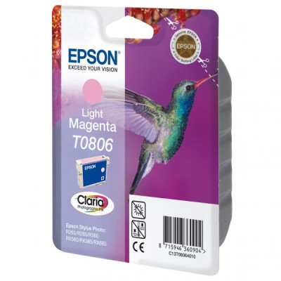 Originální inkoust Epson T0806 (C13T08064011), světle purpurový, 7,4 ml