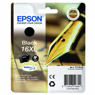 Originální inkoust Epson T1631 (C13T16314010), černý, 12,9 ml