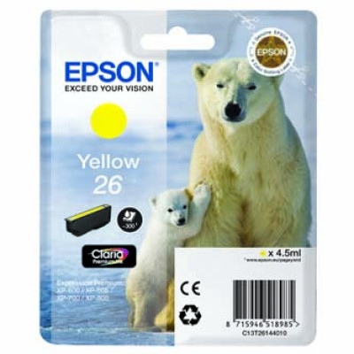 Originální inkoust Epson T2614 (C13T26144012), žlutý, 4,5 ml