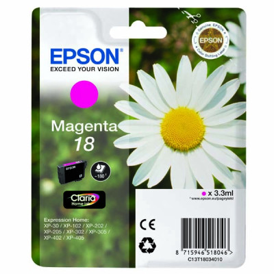 Originální inkoust Epson T1803 (C13T18034010), purpurový, 3,3 ml