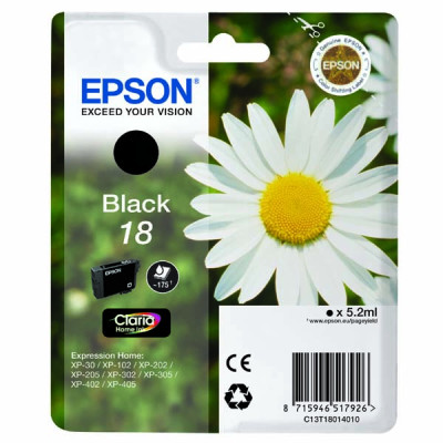 Originální inkoust Epson T1801 (C13T18014010), černý, 5,2 ml